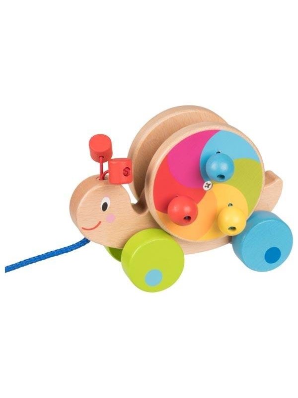 Goki Wooden Pull Animal Snail