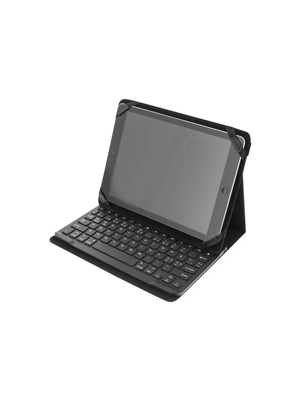 Deltaco Case and Bluetooth Keyboard for 10" Tablets - Tastatur & Foliosett - Nordisk - Svart