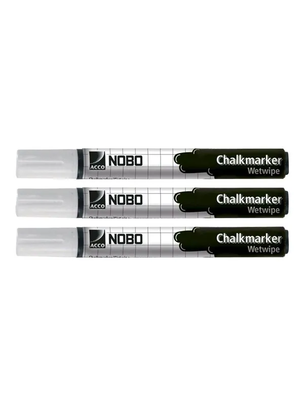 Nobo Chalkmaker - marker - white (pack of 3)