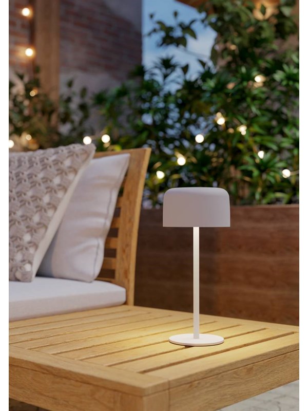 EGLO ROCCANOVA SOLCELLE BORDLAMPE M/TOUCH HVIT