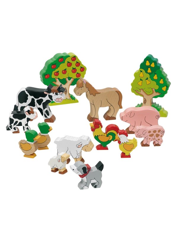 Goki Wooden Farm Animals 14pcs.