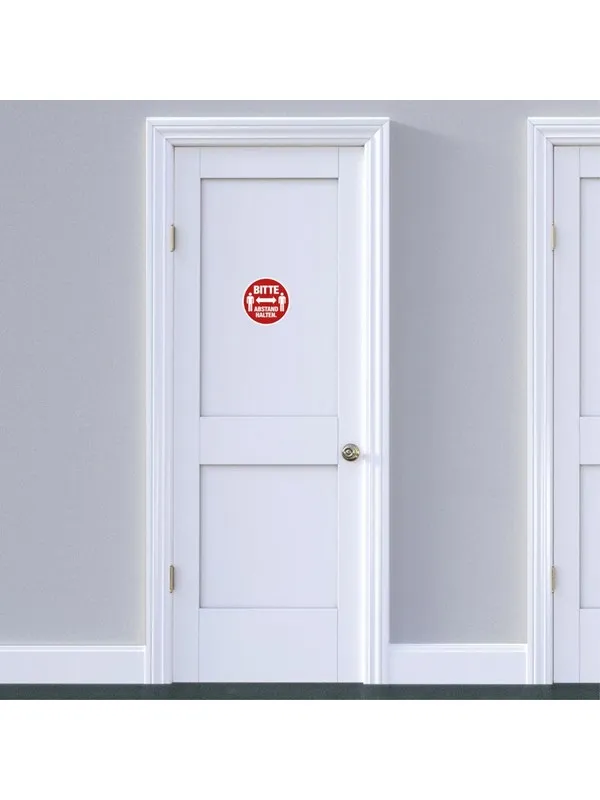 HERMA Information label: Mandatory sign Please keep distance + text Ø 20 cm self-adhesive removable