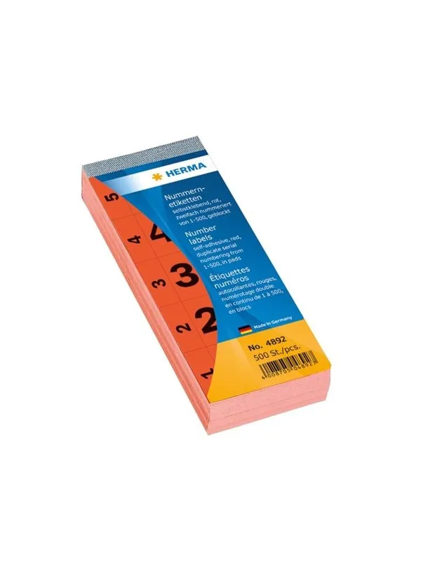 HERMA decoration adhesive - 2.8 x 5.6 cm - 100 sheets - red - paper