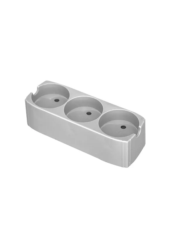 Gripo Socket with 3 outlets and earth, Grey