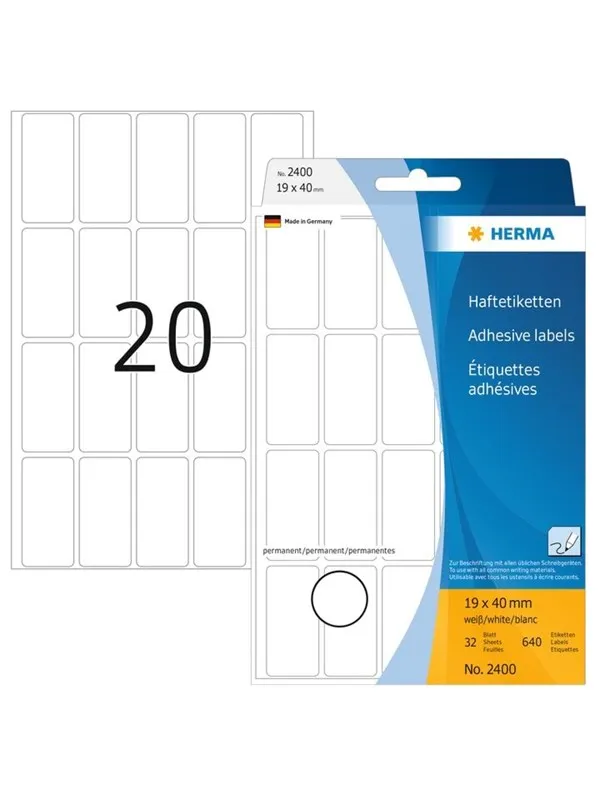 HERMA labels - 640 label(s) - 19 x 40 mm