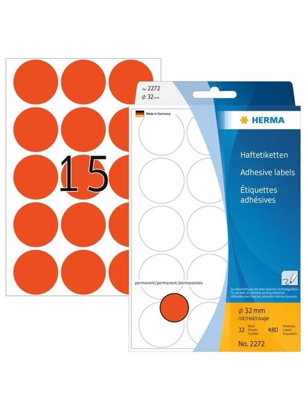 HERMA round labels - 480 label(s) - 32 mm round
