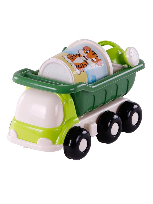 Cavallino Toys Cavallino Beach Dump Truck with Bucket Set Green 5 pcs.