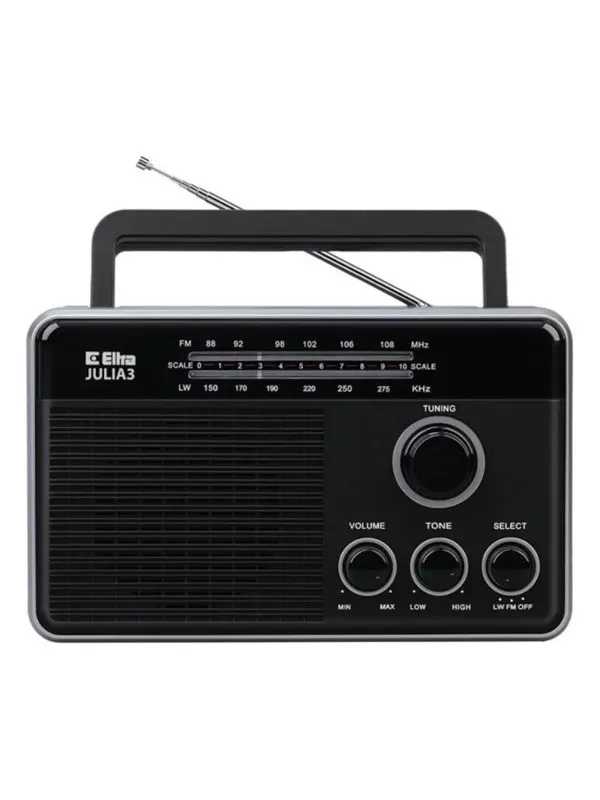 Eltra Radio Julia 3 - Black - FM/LW - Mono - Svart