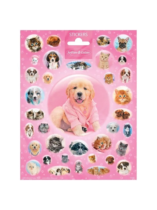 Totum - Sticker sheet Cutie Puppies and Kittens