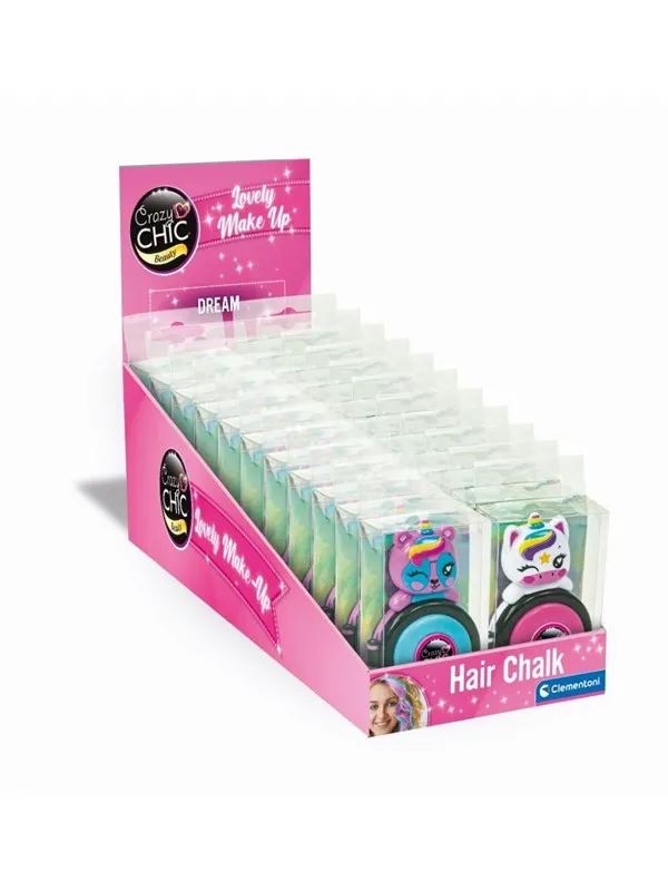 Clementoni Crazy Chic Hair Chalk Unicorn Pink/Blue