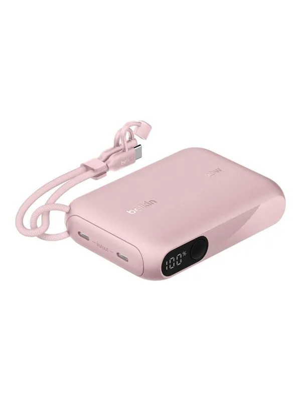 Belkin BoostCharge power bank - with display - 24 pin USB-C - 20 Watt Nødlader - 10000 mAh