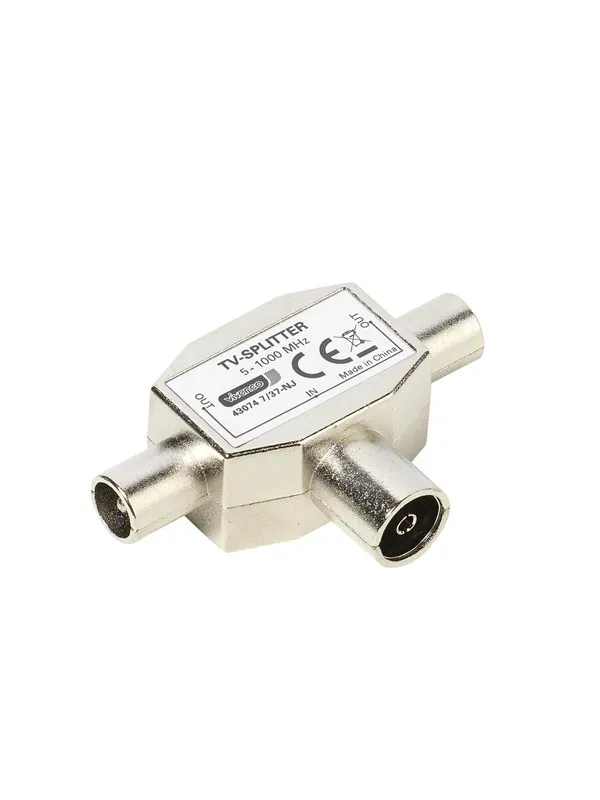 Vivanco TV 2-way splitter Metal Shielded