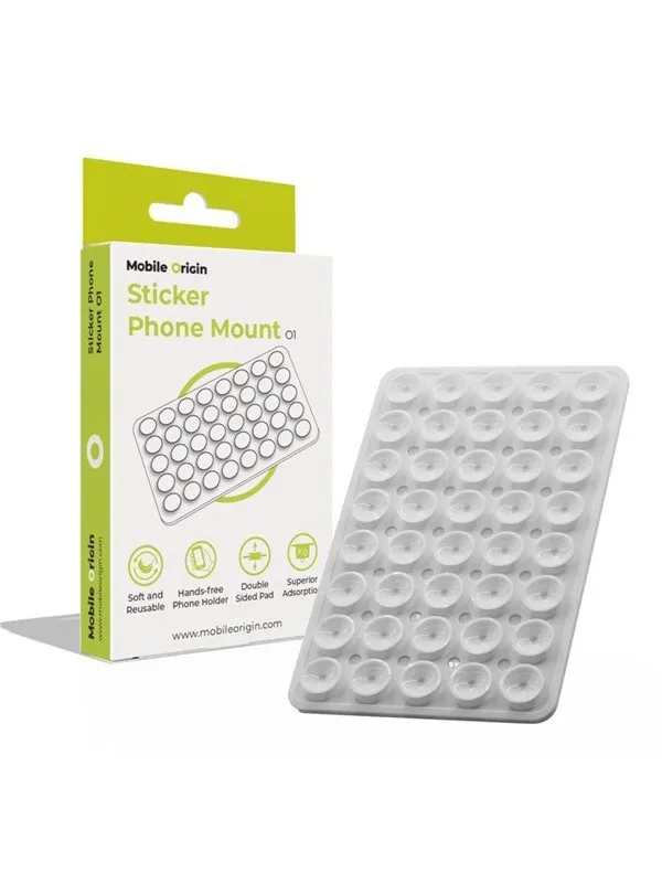 Mobile Origin Sticker Phone Mount O1 - clear white