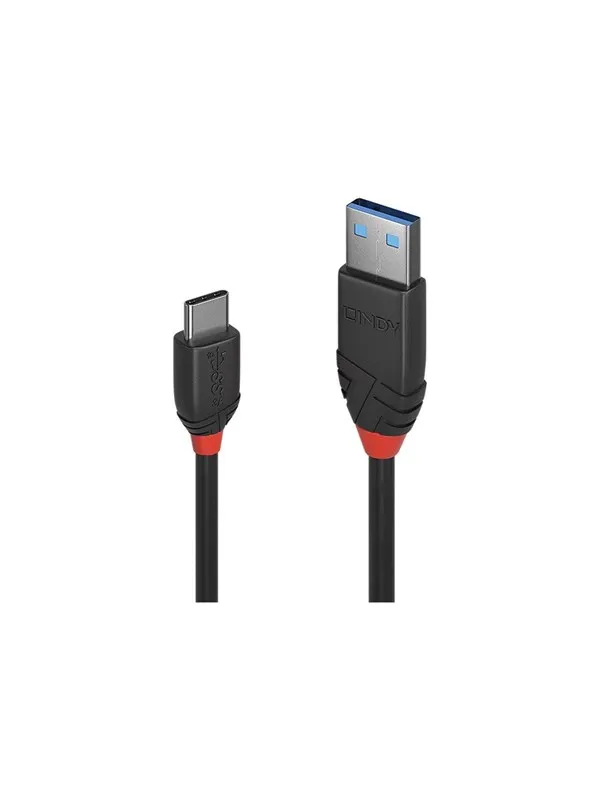 Lindy Black Line - USB-C cable - 24 pin USB-C to USB Type A - 50 cm