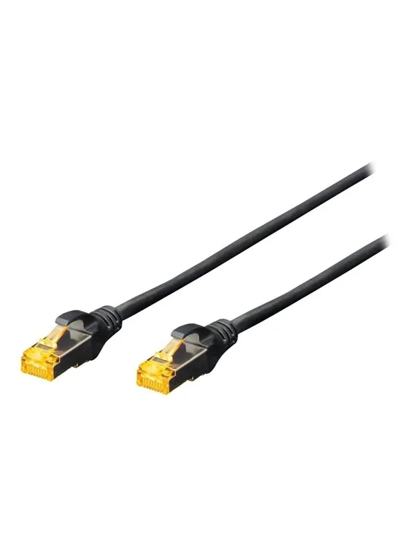 DIGITUS Professional patch cable - 25 cm - black - Svart - 0.25m