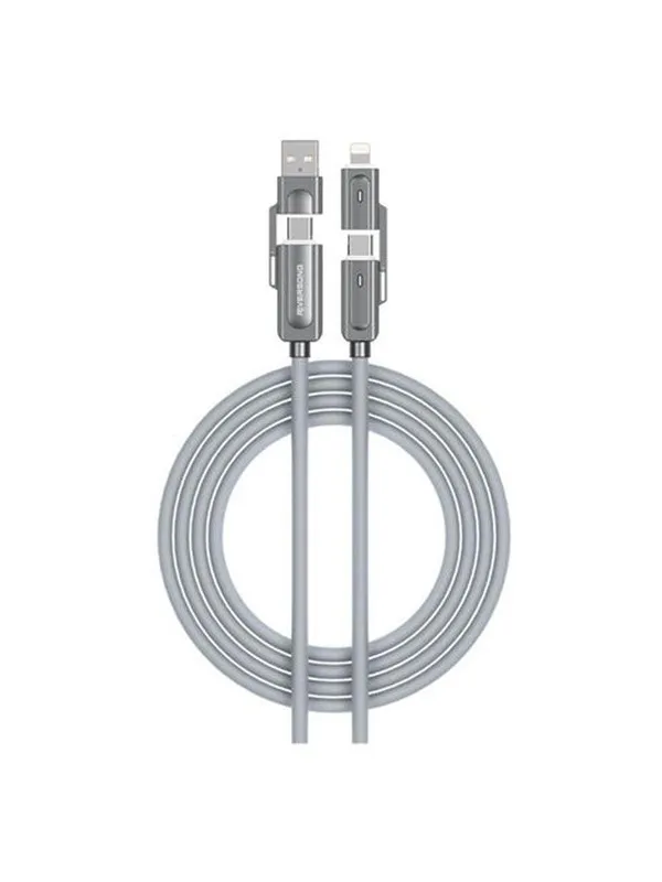 Riversong Hercules C7 66W 4-in-1 USB-A USB-C Lightning Grey
