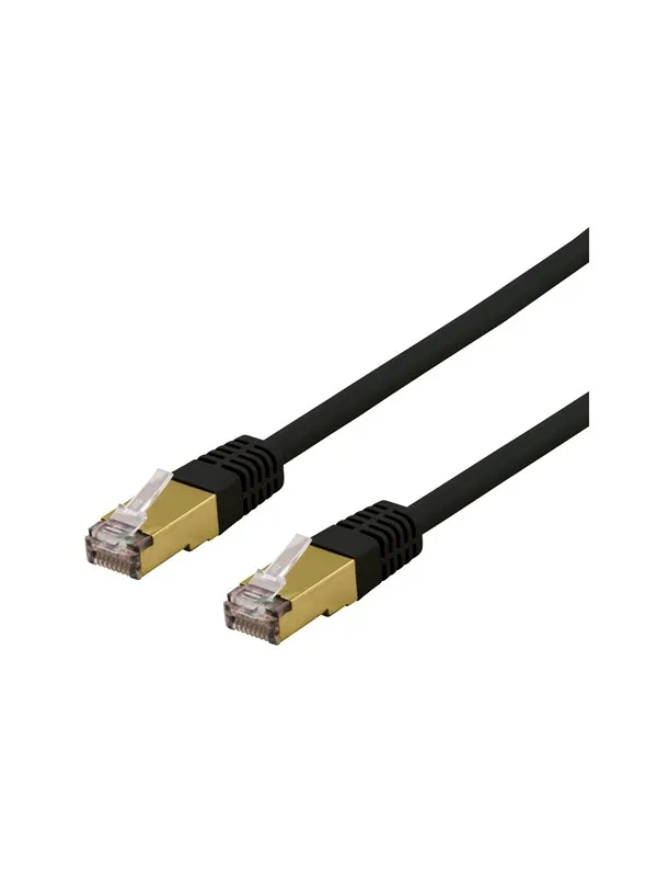 Deltaco SFTP-60SAH - patch cable - 50 cm - black - Svart - 0.5 meter