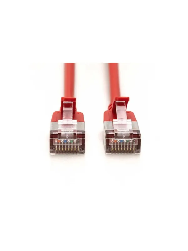 DIGITUS CAT 6A F-FTP Slim Patch Cord - 1m - Rød - 1meter