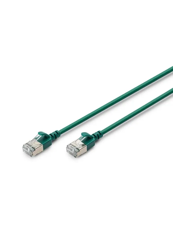 DIGITUS CAT 6A F-FTP Slim Patch Cord - Grønn - 1meter