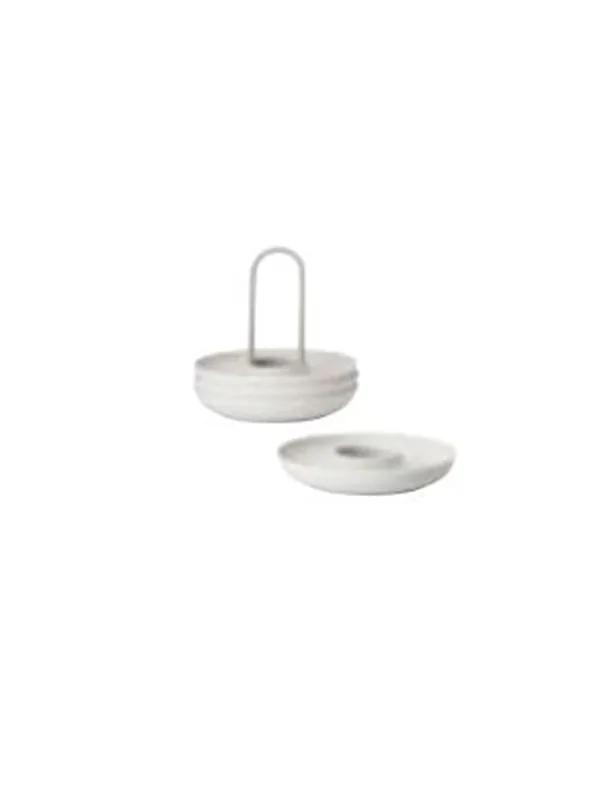 Zone Denmark - Singles Egg Cups with Holder - Warm Grey - Set of 4