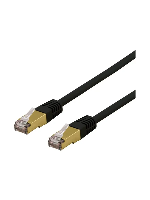 Deltaco SFTP-61SAH - patch cable - 1 m - black - Svart - 1meter
