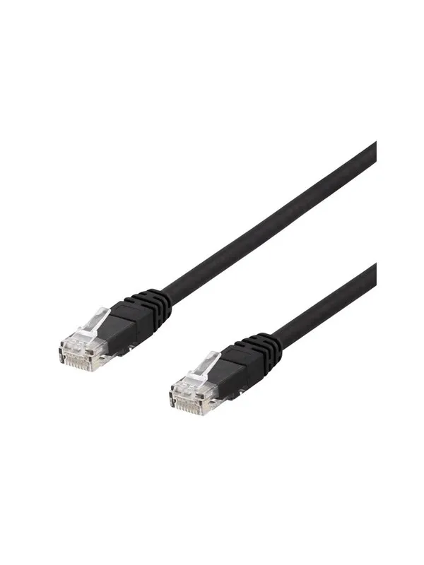 Deltaco TP-65SAU - patch cable - 5 m - black - Svart - 5m