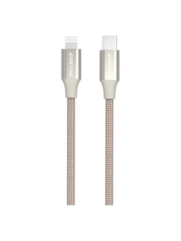 GreyLime Braided USB-C to MFi Lightning Cable Beige 1 m