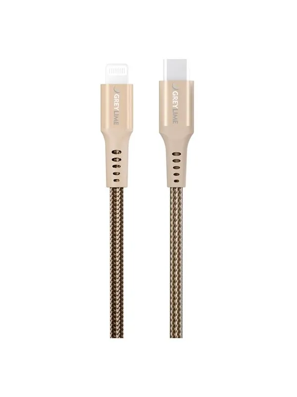 GreyLime Braided USB-C to Lightning Cable Beige 0.5 m