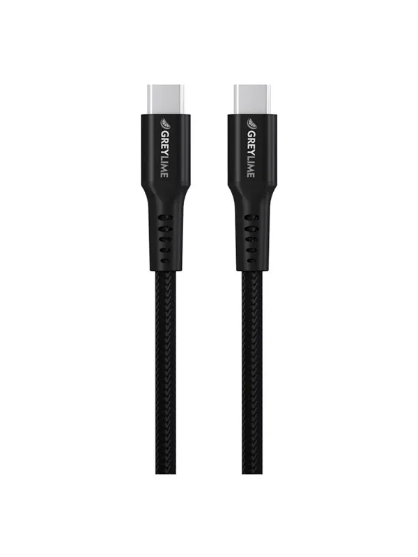 GreyLime Braided USB-C to USB-C 60W Cable Black 0.5 m