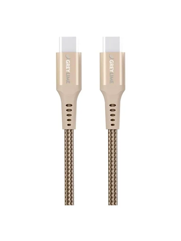 GreyLime Braided USB-C to USB-C 60W Cable Beige 0.5 m