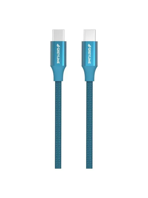 GreyLime Braided USB-C to USB-C Cable Blue 2 m
