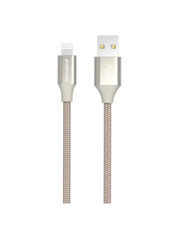 GreyLime Braided USB-A to MFi Lightning Cable Beige 1 m