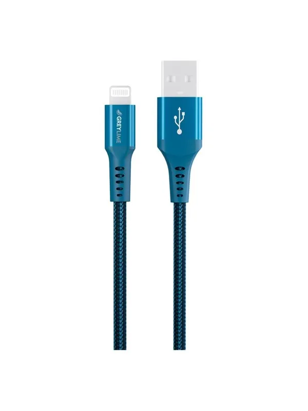 GreyLime Braided USB-A to Lightning Cable Blue 0.5 m