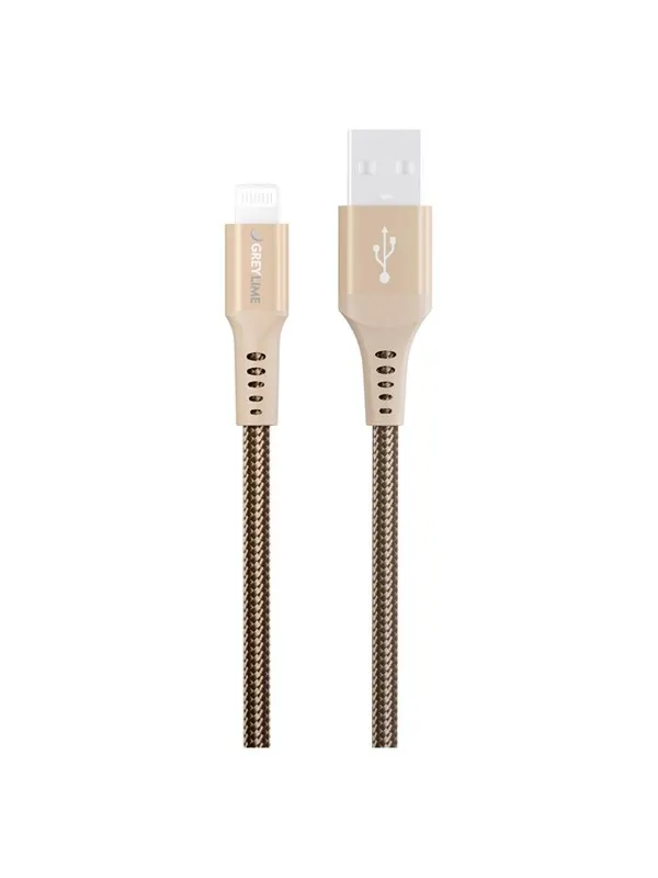 GreyLime Braided USB-A to Lightning Cable Beige 3 m