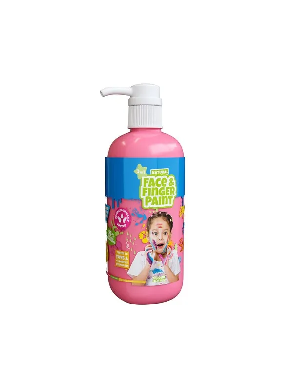 Natural Face & Finger Paint Pink 1000ml Bottle Dispenser