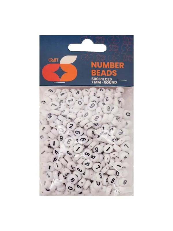 Colorations - Round Number Beads 500pcs.
