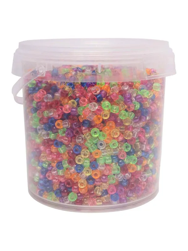 Colorations - Small Pony Beads - Transparent 4 x 6 mm 500 gr.