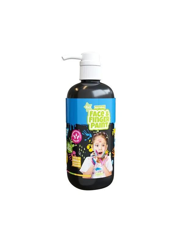 Natural Face & Finger Paint Black 1000ml Bottle Dispenser