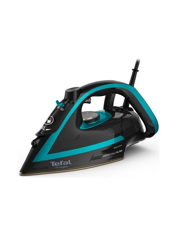 Tefal Dampstrykejern Puregliss FV8066E0 - steam iron - sole plate: Durilium AirGlide Autoclean