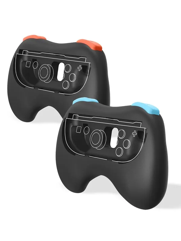 Trade Invaders Pair of Controller Grips - Black - Nintendo Switch 2