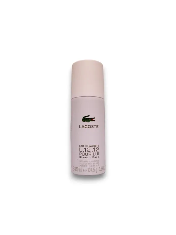 Lacoste Eau de  L.12.12 Blanc Deodorant Spray, For Men, 150 ml