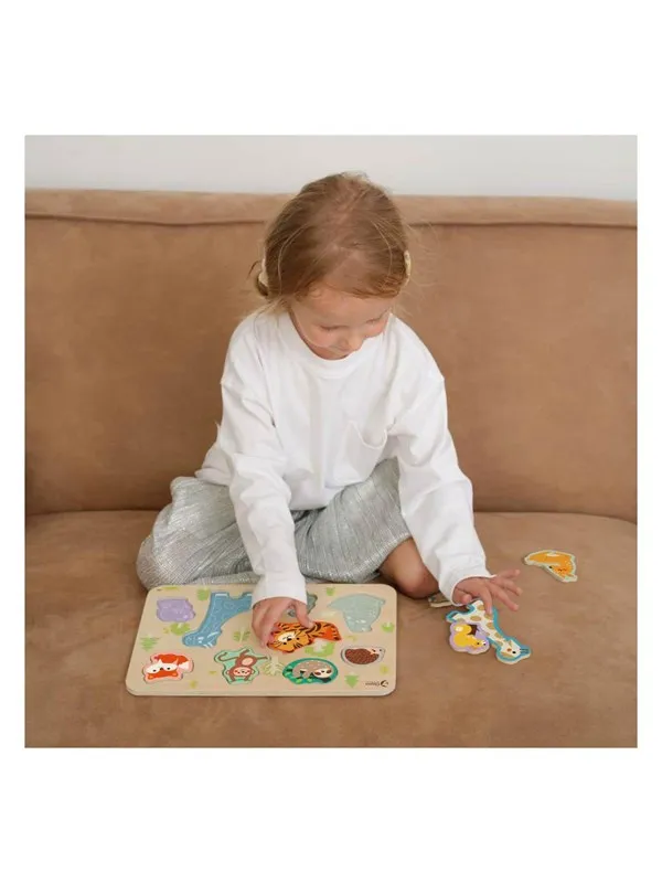 Classic World Wooden Puzzle Animal Puzzle 10 pcs. Tre