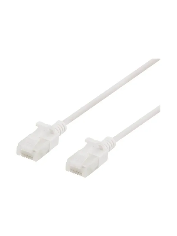 Deltaco patch cable - 3 m - white - Hvit - 3m