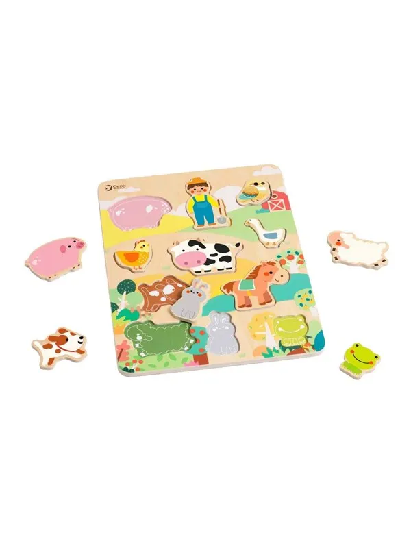 Classic World Wooden Puzzle Animal Puzzle 10 pcs. Tre