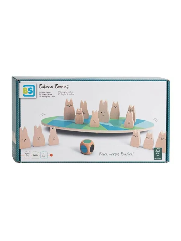 BS Toys Wooden Balance Game Rabbits