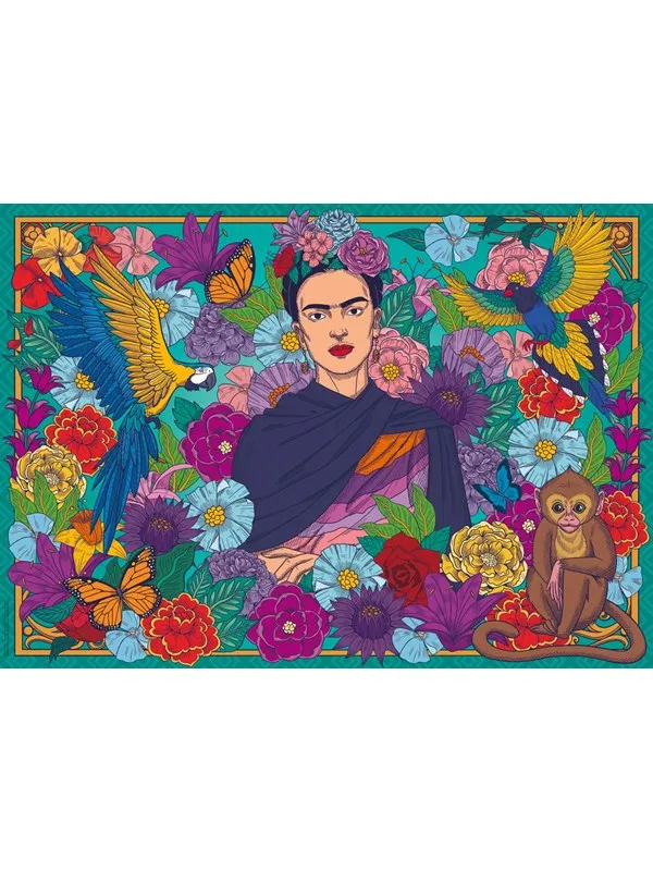 Ravensburger Frida Kahlo's Paradise: Parrot, Monkey and Blooms