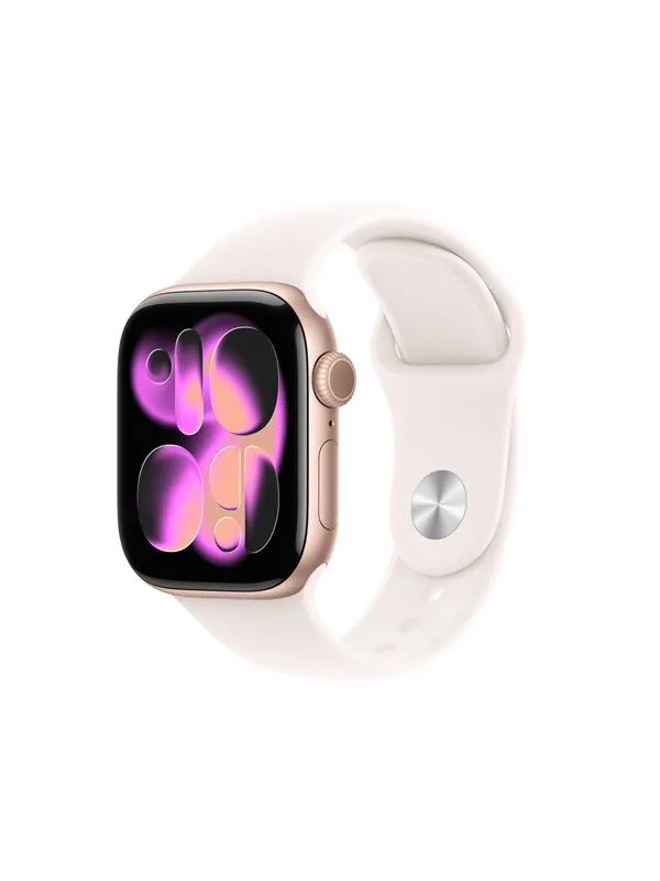 Apple Watch Series 11 GPS 42mm Rose Gold Aluminium Case with Light Blush Sport Band - M/L