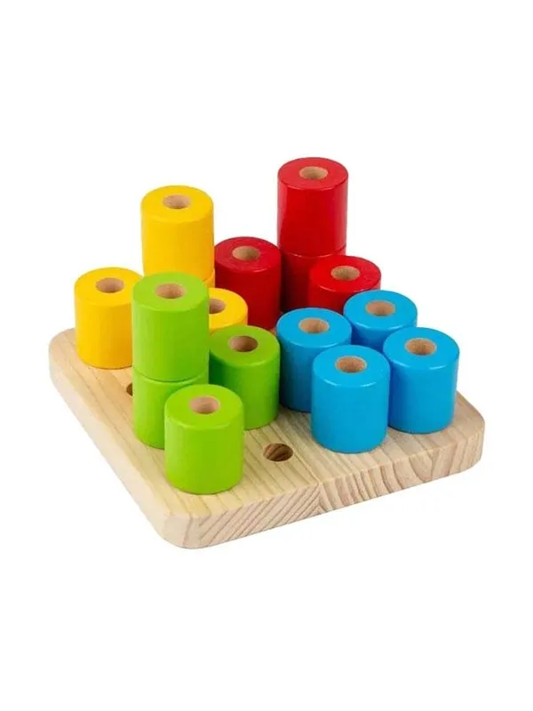 Bigjigs Wooden Wobbly Peg Board 17 pcs.