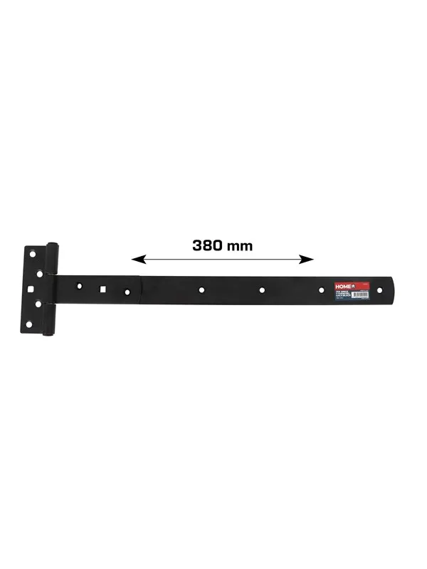 Home>it T-hinge matt black 380 x 30 mm zinc-coated carbon steel