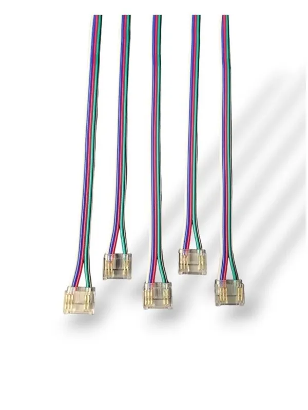 HiluX SmartClip for 12mm RGBW COB LED Strip w. 10cm cord - 5-pack